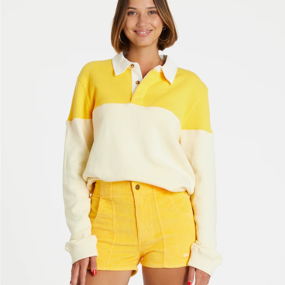 Hammies High-Rise Yellow Corduroy Women's Shorts in Sold Out Size 26